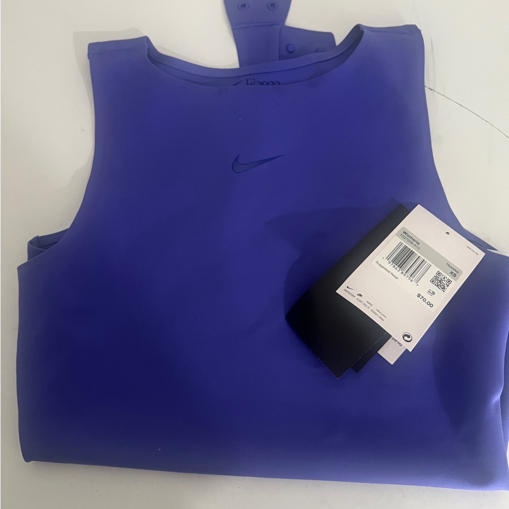 Nike Blue Sleeveless Crop Tank Top